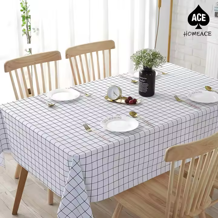 HomeAce-Mantel de rejilla impermeable para mesa, Protector Rectangular, a prueba de polvo, para cocina, comedor, a prueba de aceite - 1