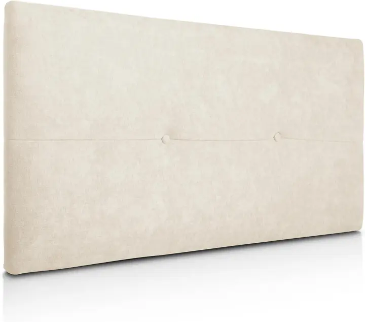 Cabecero de madera Jazmin, tapizado acolchado, en tela Rio5 color beige. Cabeceros de madera para dormitorio. |   Cama matrimonial |   Cama juvenil |   Camas de 135 cm, 140 cm, 150 cm, 160 cm - 1