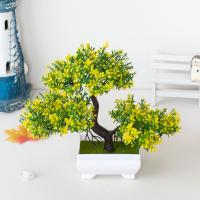 Bonsái de plantas artificiales, árbol pequeño, maceta, plantas falsas, flores, adornos en maceta para el hogar, mesa, Hotel, jardín, decoración de oficina - details 8