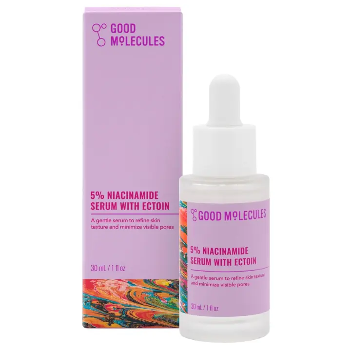 Good Molecules 5% Niacinamida con Ec 30ml/1oz Suero facial suave para poros agrandados, textura, tono, hidratación - Antienvejecimiento - 1