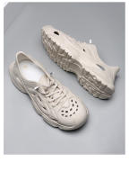 Nueva moda zapatos de playa para hombre, sandalias huecas de verano, suela gruesa antideslizante, tendencia, zapatos con agujeros. - details 12