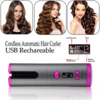 Set de Rizos sin Cable Automático Rotativo Hierro de Rizos Ajustable de Temperatura con Pantalla LED Herramienta de Estilismo de Belleza - details 5