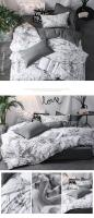 Juego de funda de edredón con funda de almohada, edredón doble, ropa de cama, Queen, King, pareja o cama individual, 3 piezas - details 1