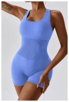 Traje de Yoga con espalda integrada de alta elasticidad para mujer, mono ajustado de compresión Abdominal, traje de Yoga sin costuras - details 4