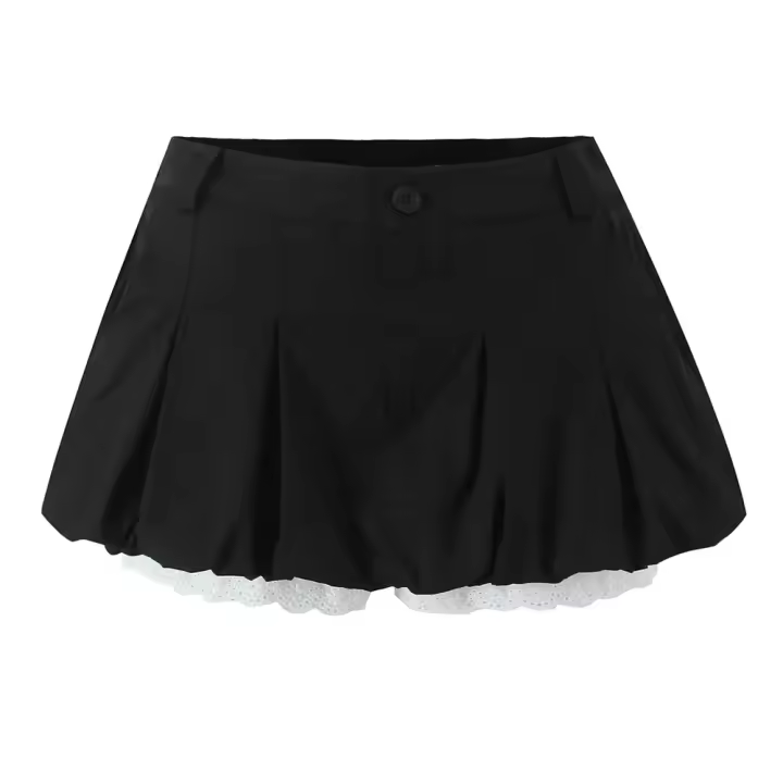 Falda con Bud by 2025 Versátil Casual Dulce Color Sólido para Mujer - 1