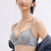 Sujetador con escote en V profundo inalámbrico con letras en inglés, ropa interior push-up ajustada a prueba de golpes, sujetador antiflacidez sin marcas para mujer - details 18