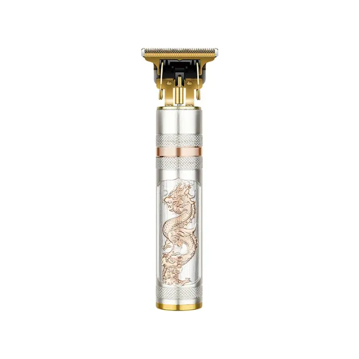 Kemei-cortadora de pelo eléctrica Vintage T9 para hombre, 0MM, inalámbrica, profesional, Barbero, afeitadora, encendedor de barba - 1