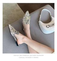 Tacones altos gruesos con punta cuadrada para mujer, zapatos informales para mujer - details 1