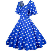 Vestido de fiesta elegante con lunares y mangas de mariposa para mujer, estilo veraniego. - details 9
