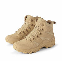 Zapatos de senderismo para hombre, zapatillas tácticas de cuero de gamuza, resistentes al desgaste, senderismo, caza - details 20