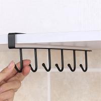 Soporte para tazas de café, 6 ganchos, estante multifunción, armario de cocina, organizador de artículos diversos, colgador de almacenamiento B - details 4