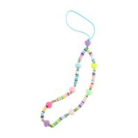 Cadena de cuentas de cordón, cuentas acrílicas de corazón, cuerda de cerámica blanda antipérdida, cordón para teléfono móvil, correa para teléfono móvil, cordón para teléfono móvil - details 1