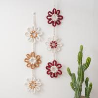 Tapiz Tejido a Mano Estilo Nórdico 2025, Diseño Solar con Flecos, Decoración Pared Infantil Segura, Algodón Orgánico, - details 6