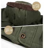 Chaqueta larga de plumón con capucha para hombre, abrigo grueso y cálido, se adapta bien, múltiples bolsillos para ropa informal, Invierno - details 13