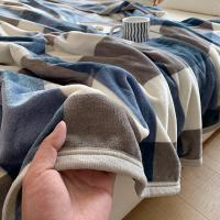 Manta de Lana de Estilo Geométrico en Blanco para Colchones y Sofá Reacciona con Impresión Gráfica Ideal para Cama Individual/Reina/Rey - details 14