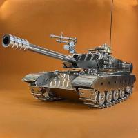 Tanque de batalla principal chino T99 de acero inoxidable, modelo de aleación 1:32, adornos, juguetes terminados - details 27