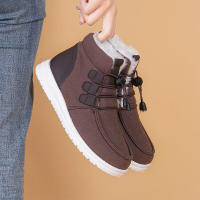5 pares de zapatos de nieve de un pedal con banda elástica para estudiantes cálidos de tubo medio de algodón - details 10
