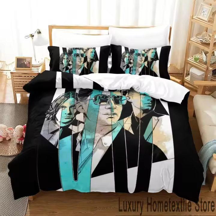 Juego de Ropa de Cama de Moda 3D de Monos Árticos Tamaño Rey-Dama Funda de Edredón - 1