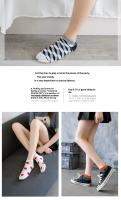 Calcetines náuticos de corte bajo para mujer, medias transpirables de dibujos animados, moda fresca, verano y otoño - details 3