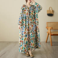 Vestido Vintage de Algodón de Manga Larga Talla Grande, Elegante y Suelto para Mujeres - details 82