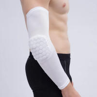 Soporte de brazo largo deportivo, mangas de compresión de codo, almohadillas de nido de abeja, protector de brazo a prueba de golpes, baloncesto, fútbol, ciclismo, 1 par - details 6
