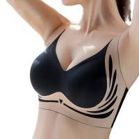 Sujetador Inalámbrico De Push-up Para Mujer Soporte Suave Ajustable Antigravedad Sin Costuras Levantador De Pecho Bra De Nylon Diverso Tamaños Colores - details 3