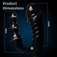 Tapón Anal vibrador para hombres, masajeador de próstata, cuentas anales suaves, tapón Anal, Juguetes sexuales para adultos eróticos - details 6