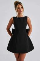 Vestido corto elegante con lazo de perlas y espalda descubierta para mujer, minivestidos bonitos de fiesta sin mangas, negro, blanco, rosa, elegante, noche de cumpleaños Y2K - details 18