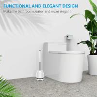 Cepillo de Inodoro de Silicona con Cerdas Ventiladas Limpiador de Inodoros y Soporte de Cepillo de Baño Producto Dangeroso Normalizado Hecho en China - details 4