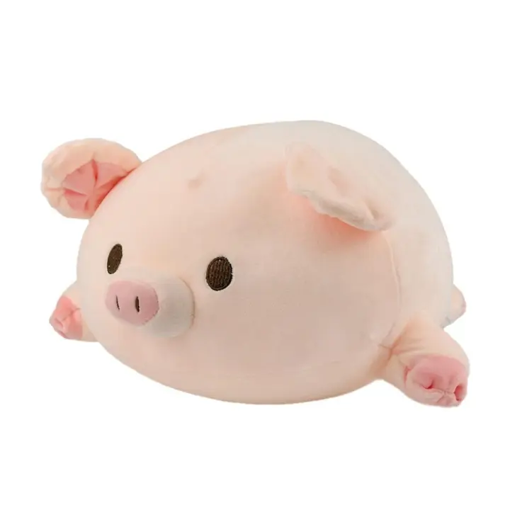 Juguete de Peluche de Cerdo Animal de Peluche Rosa, Suave Almohada de Cerdo Cómoda Abrazando Almohada Juguete, - 1