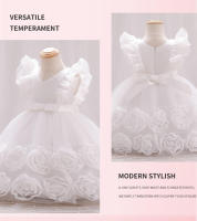 Vestido de verano para niña, de tul, con volantes, estilo princesa, para actuación de piano. - details 6