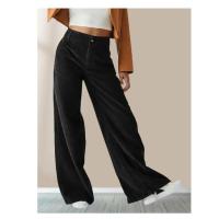 Nuevo artículo para mujer, pantalones largos de pana de cintura alta, informales, adelgazantes, con pierna recta, para mujer - details 2