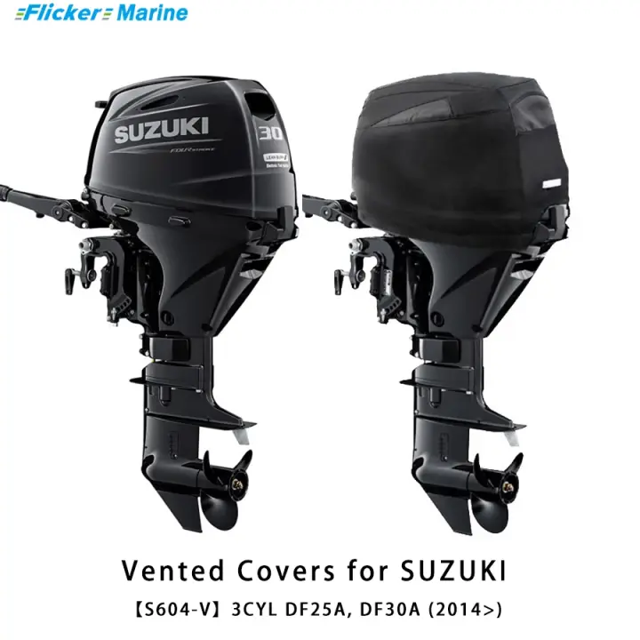 Cubiertas de ventilación personalizadas Flickermarine para motores fueraborda Suzuki 30hp DF25A, DF30A(2014) - 1
