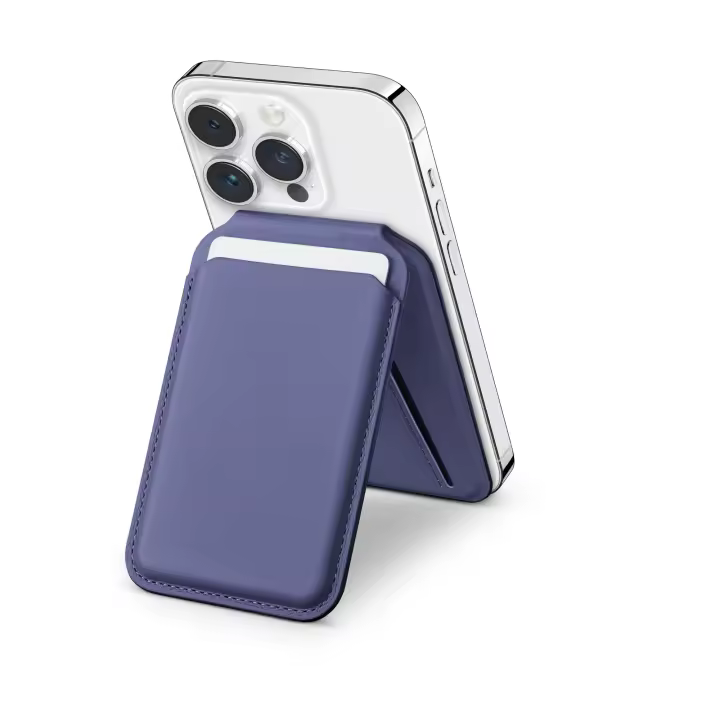 Soporte magnético para billetera, compatible con MagSafe,PU,para iphone 13,14,15 - 1