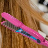 Hierro Crimped de Hierro Corrugado Alisador de Cabello Plano y Ondulado Eléctrico - details 1