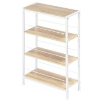 Estantería Estantería empotrable con 4 niveles Estante de almacenamiento de especias Estante de escalera de pie estrecho-roble claro blanco - details 2