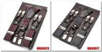 Cabestrillo de dos tonos de cuero marrón para hombre, estilo occidental, cinturón, longitud ajustable, 3,5x120cm - details 17