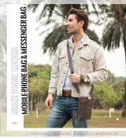 CONTACT'S Crazy Horse-Bolso cruzado de cuero para hombre, riñonera informal, bolso de hombro con bolsillo para teléfono pequeño - details 1