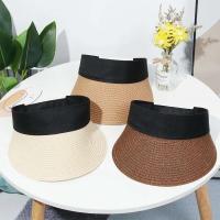 Moda verano vacío superior sol portátil cinta mágica enrollable sombrero de playa gorra de paja ancha mujeres Casual Suncap viseras - details 6