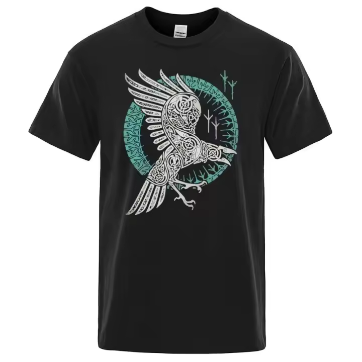 Camiseta de manga corta para hombre, ropa informal con estampado de leyenda vikinga Ragnar, marca, estilo hip-hop, verano 2022 - 1