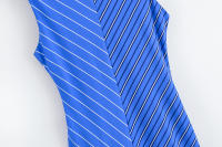 Ropa de mujer europea y americana, vestido largo a rayas de cuello alto semi temperamento de moda - details 11