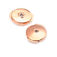 10 Uds. Pendientes redondos de latón de Color dorado de 18K, tapón trasero, suministros de joyería de alta calidad, accesorios para pendientes para mujer - details 0