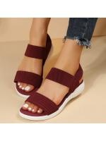 Sandalias de Punta de Tela Elástica para Mujer Zapatos Ligeros para Caminar, Comodidad de Talla Grande para el Verano - details 6
