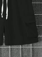Conjunto Deportivo Casual para Hombres de Poliéster Camiseta con Pelo y Shorts de Cinturón con Bolsillos Perfecto para el Verano Lavable en Máquina - details 22