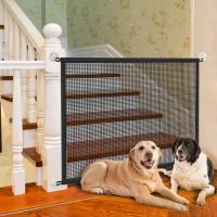 Vallas de barrera para perros, con gancho de 4 piezas, aislantes rojas para mascotas, escaleras y puerta - details 3