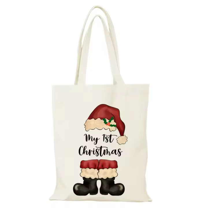 Bolso de Lona Ecológico Bolso de Mano de Navidad con Estampado de Anime - 1