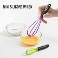 Walfos-Mini batidor manual de grado alimenticio, bomba de huevo de silicona, agitación manual, crema para batir, herramientas pequeñas para hornear en el hogar, Juego de mini batidores de silicona batidor de huevos - details 1