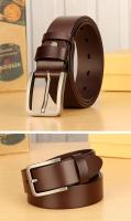 Cinturón con hebilla de Pin de aleación de PU para hombre, cinturones de ocio de negocios, cinturones negros de invierno para hombre - details 10