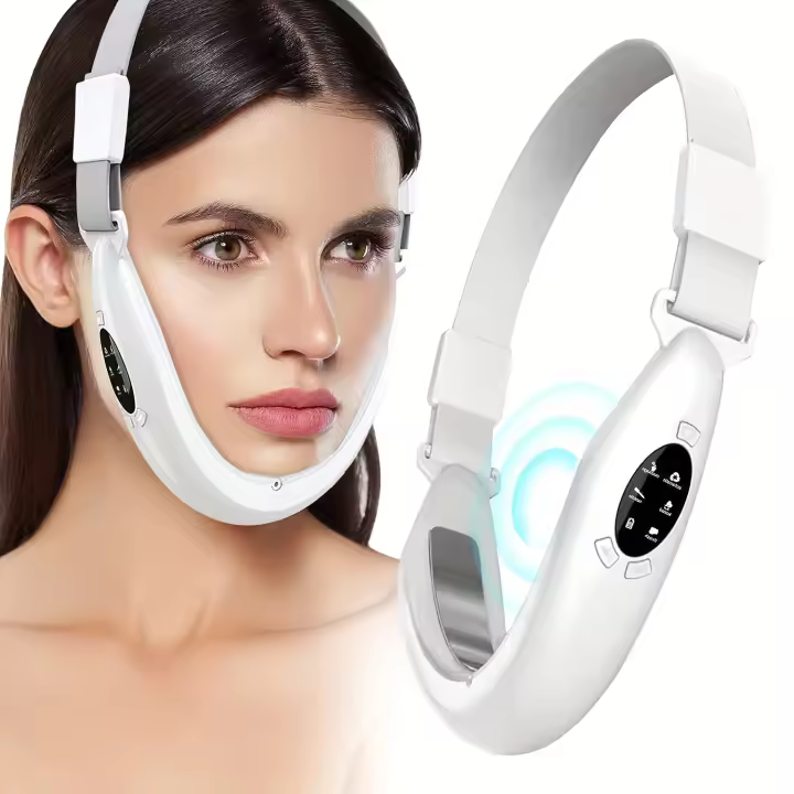Máquina reductora de doble mentón, masajeador Facial moldeador portátil, línea en V, blanco - 1