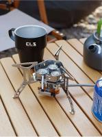 Quemador de camping de viaje a gas de 3 cabezales, estufa de mochila plegable de 6800W, equipo de cocina para senderismo, picnic y barbacoa al aire libre - details 2